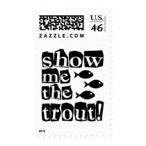 Show me the trout! stamp