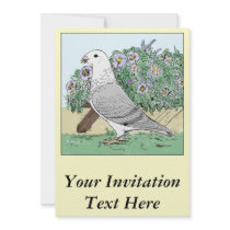 Show Racer and Flowers Color Personalized Announcement