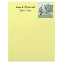 Show Racer and Flowers Color Customized Letterhead