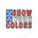 Show Your Colors USA Design stickers