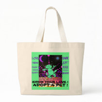 Show your love ! Adopt a pet ! Happy Space Cat bags