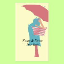 Shower announcement business cards