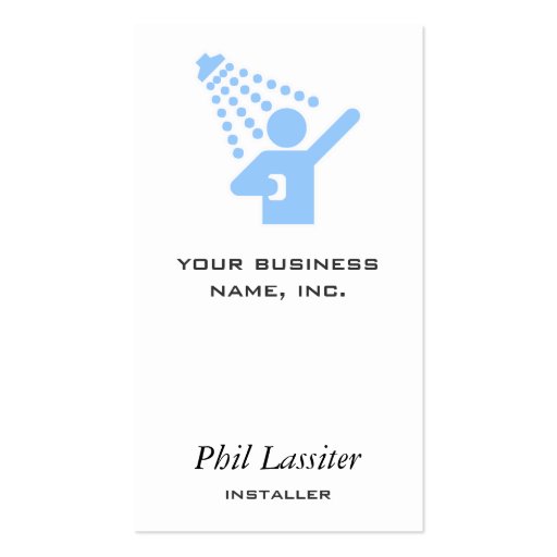 Shower Business Card Templates (front side)