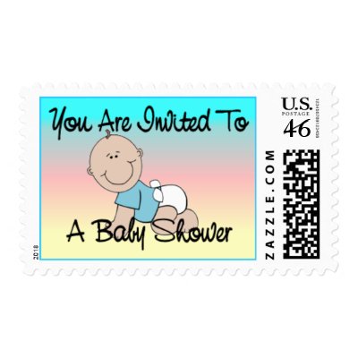 Shower for Light Baby Boy Stamp by stampstore