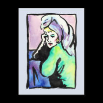 Shower Girl - Postcard postcards