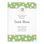 Shower Invitation: Green & Pink (#INV 016)