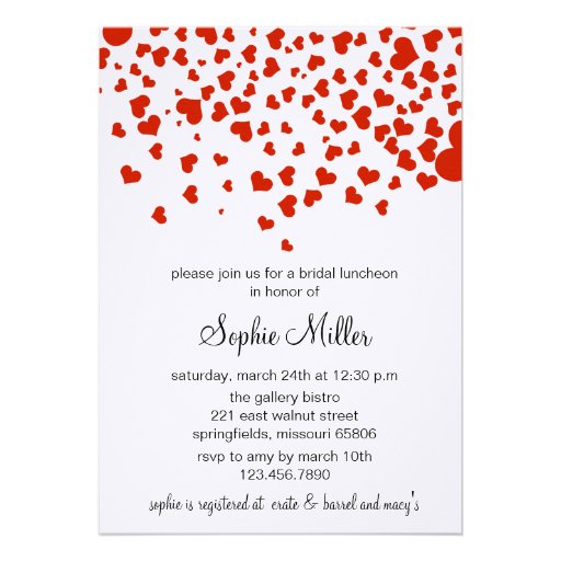 Shower of Hearts -Bridal Shower invitation