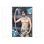 Shower Oil Painting Postcards