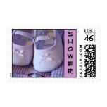SHOWER postage stamps Baby Shoes Invitations
