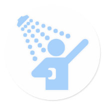 Shower Round Sticker