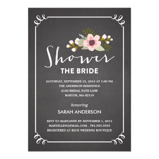 SHOWER THE BRIDE | BRIDAL SHOWER INVITATION (front side)