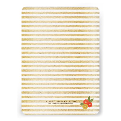Shower the Bride Glitter & Floral Shower Invitatio Custom Announcement