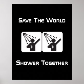 Shower Together Negative Poster