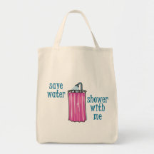 Shower with Me - Save Water Canvas Bags