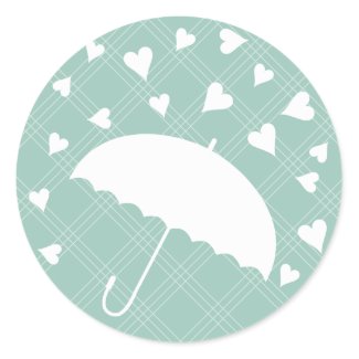 Showered with Love- Bridal Shower Sticker sticker