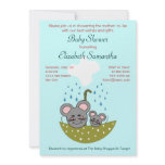 Showering Mice Baby Invitation