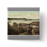 Showing war ships, the harbor, Kiel, Schleswig-Hol Pinback Button