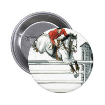 Showjumping Grey Horse Over Fences