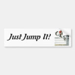 Showjumping Grey Horse Over Fences Bumper Sticker
