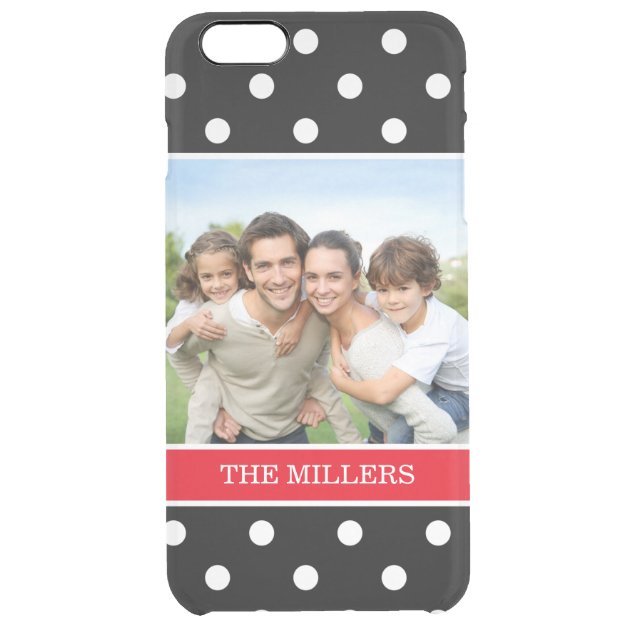 Showoff Family Portrait Photo Black White Dots Uncommon Clearlyâ„¢ Deflector iPhone 6 Plus Case