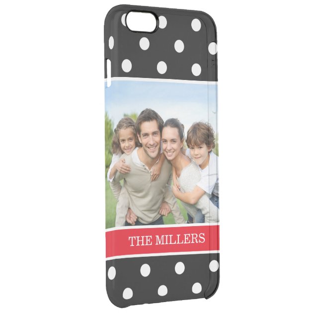 Showoff Family Portrait Photo Black White Dots Uncommon Clearlyâ„¢ Deflector iPhone 6 Plus Case-2
