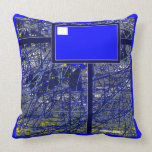 Showtime Blues Throw Pillows