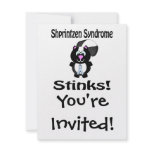 Shprintzen Syndrome Stinks Skunk Awareness Design Custom Announcements