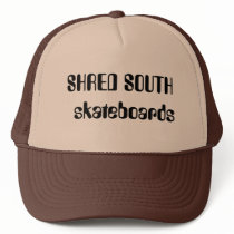 SHRED SOUTH  skateboards hats