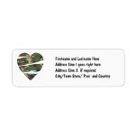 Shredded Camo Heart labels