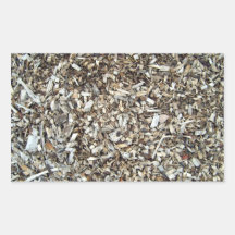 Shredded wood chips sticker