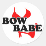 Shredders Bow Babe Round Sticker