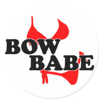 Shredders Bow Babe Round Sticker