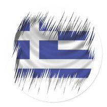Shredders Greek Flag stickers by ShreddersGifts Shredders Greek Flag stickers