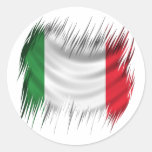 Shredders Italy Flag Round Stickers