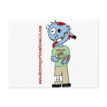 Shreveport Zombie Walk Mascot "Bub" Postcard