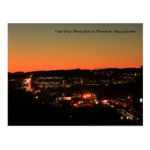 Shrewsbury Worcester Twilight Post Card
