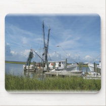 Shrimp Boat Mousepad mousepads
