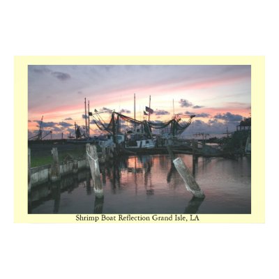 Shrimp Boat Reflection, Grand Isle LA Poster by BytheBayou