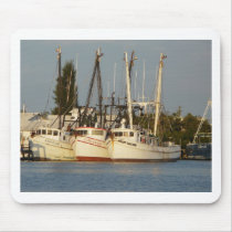 Shrimp Boats x three mousepads by Debrene Shrimp Boats x three mousepads