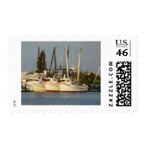 Shrimp Boats x three postage by Debrene Shrimp Boats x three postage