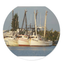 Shrimp Boats x three stickers by Debrene Shrimp Boats x three stickers