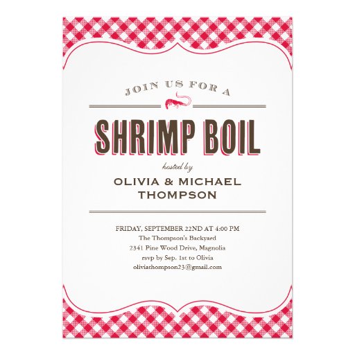 Shrimp Boil Invitations