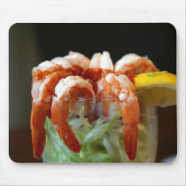 Shrimp Cocktail Lemons Lettuce Seafood mousepads by lifesphere Shrimp Cocktail Lemons Lettuce Seafood mousepads