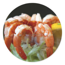 Shrimp Cocktail Lemons Lettuce Seafood stickers