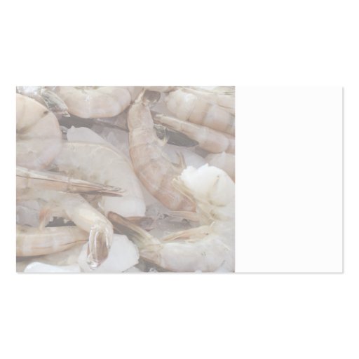 shrimp on ice business card (front side)