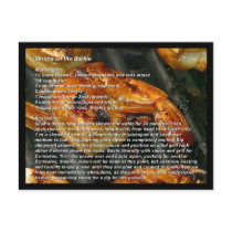 Shrimp on the Barbie Recipe Card Post Cards