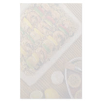 Shrimp vegetables and rice for food lovers personalized stationery