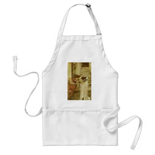 Shrine, JW Waterhouse, Vintage Victorian Portrait Apron