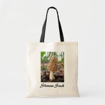 Shroom Sack Morel Mushroom Tote Canvas Bag