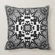 Shroomi : Black & White Geometric Tribal Cushion Pillows